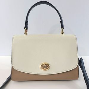 Coach Tilly Top Handle Crosssbody Colorblock Multicolor Satchel Handbag Bag